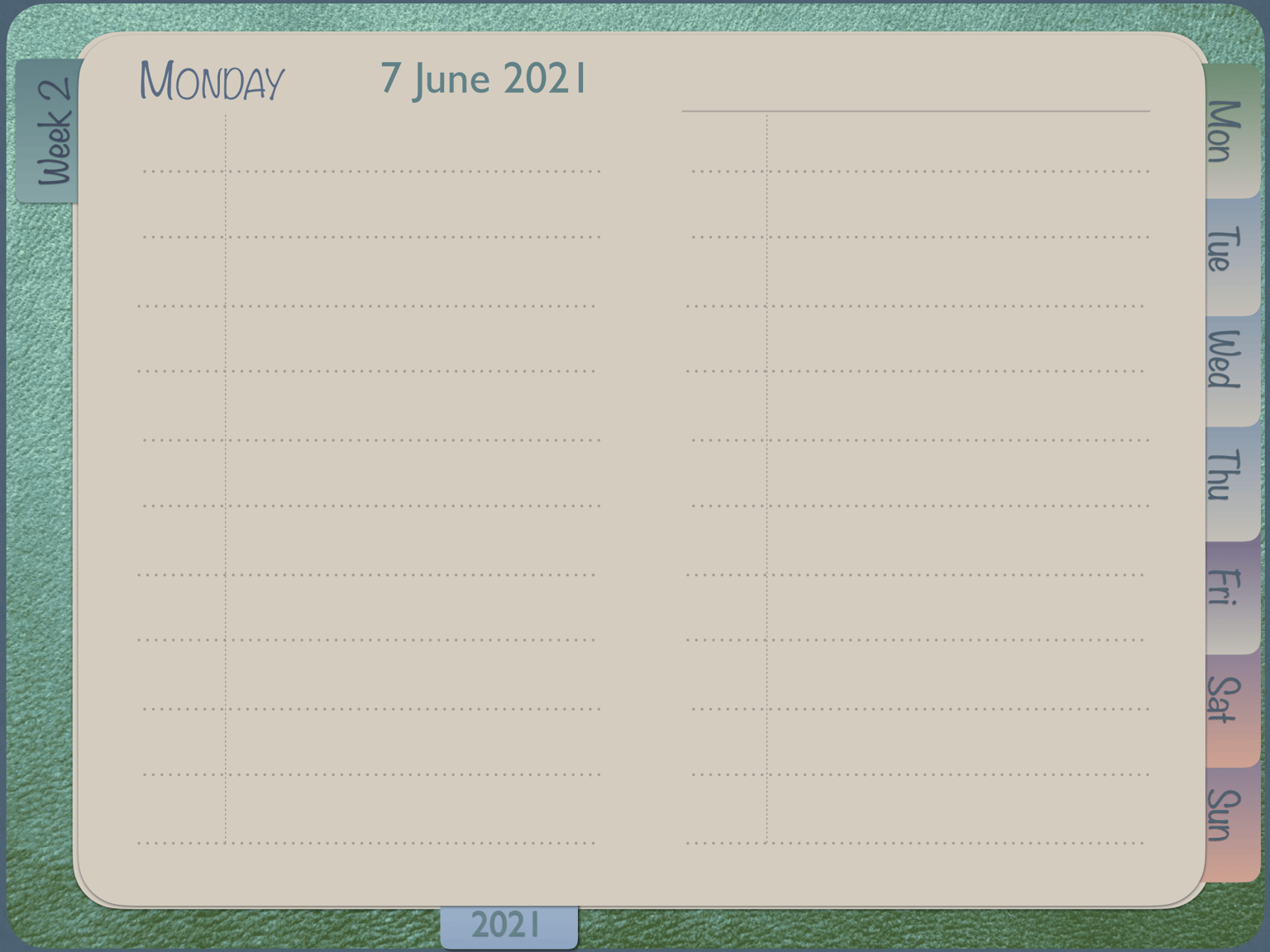 Digital planner in Keynote on IPad - image 2 - student project