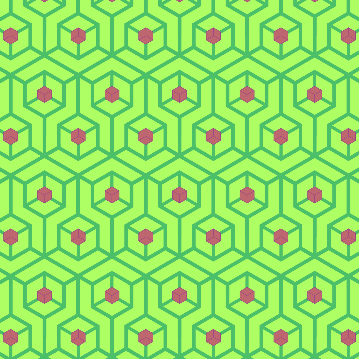 My Meandering Hexagon Pattern! - image 6 - student project