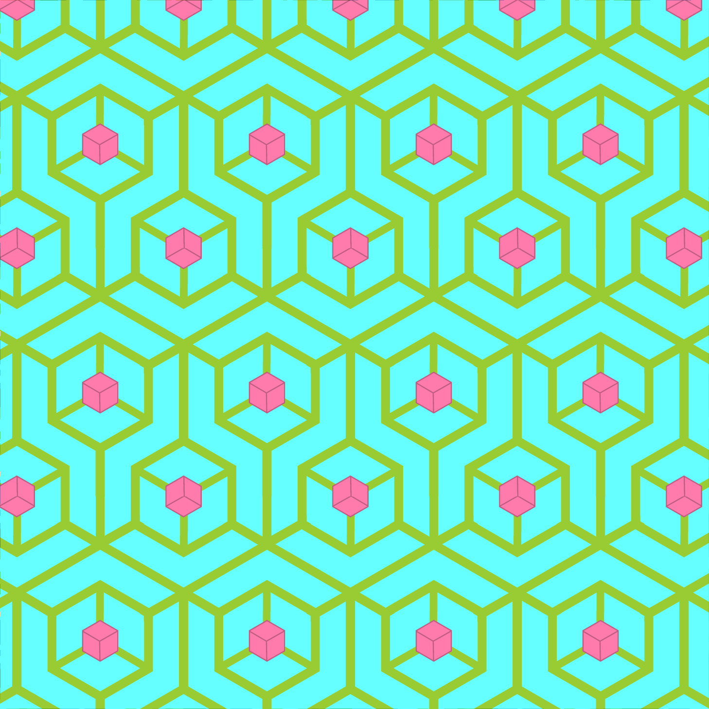 My Meandering Hexagon Pattern! - image 5 - student project