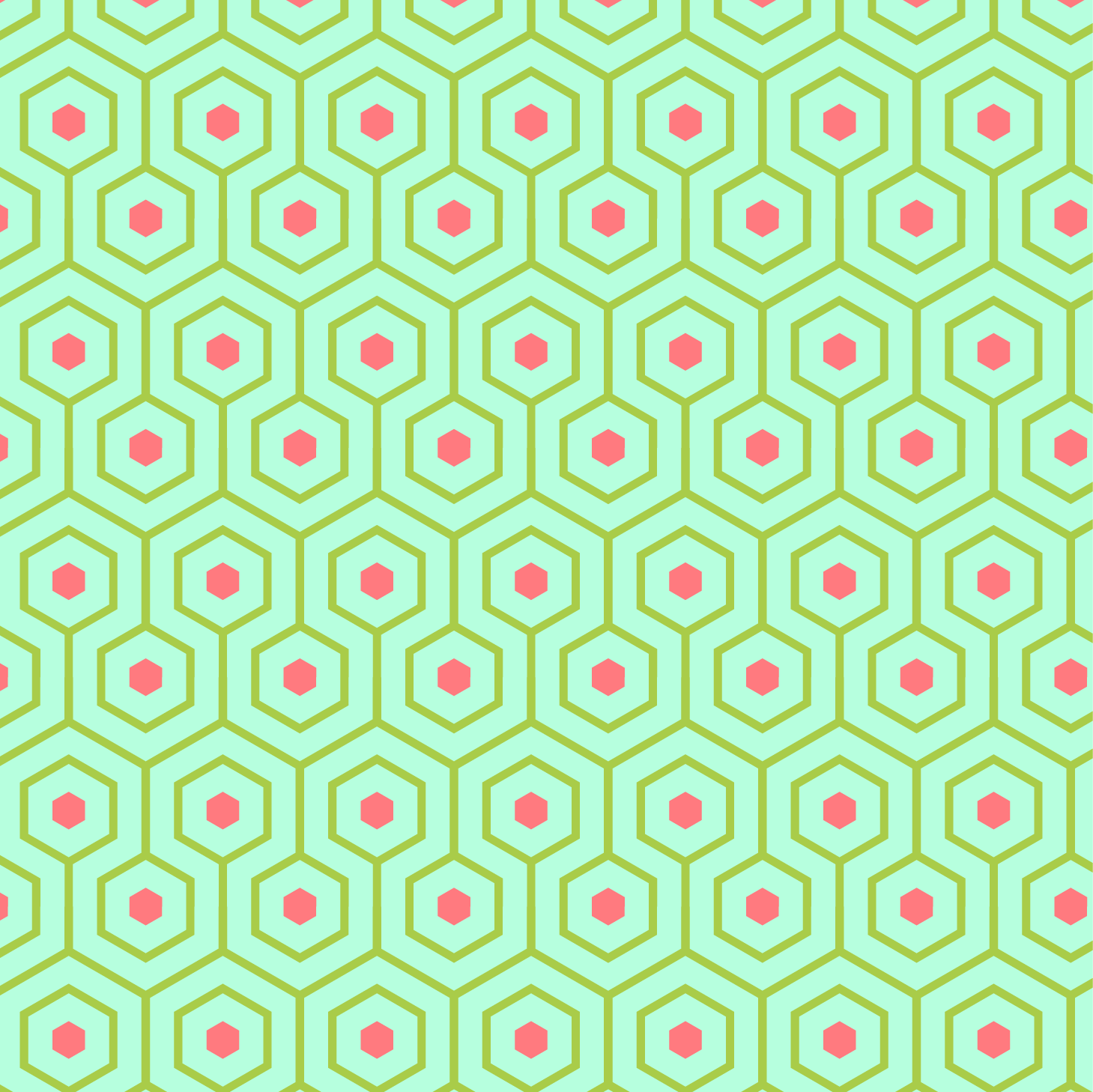 My Meandering Hexagon Pattern! - image 3 - student project