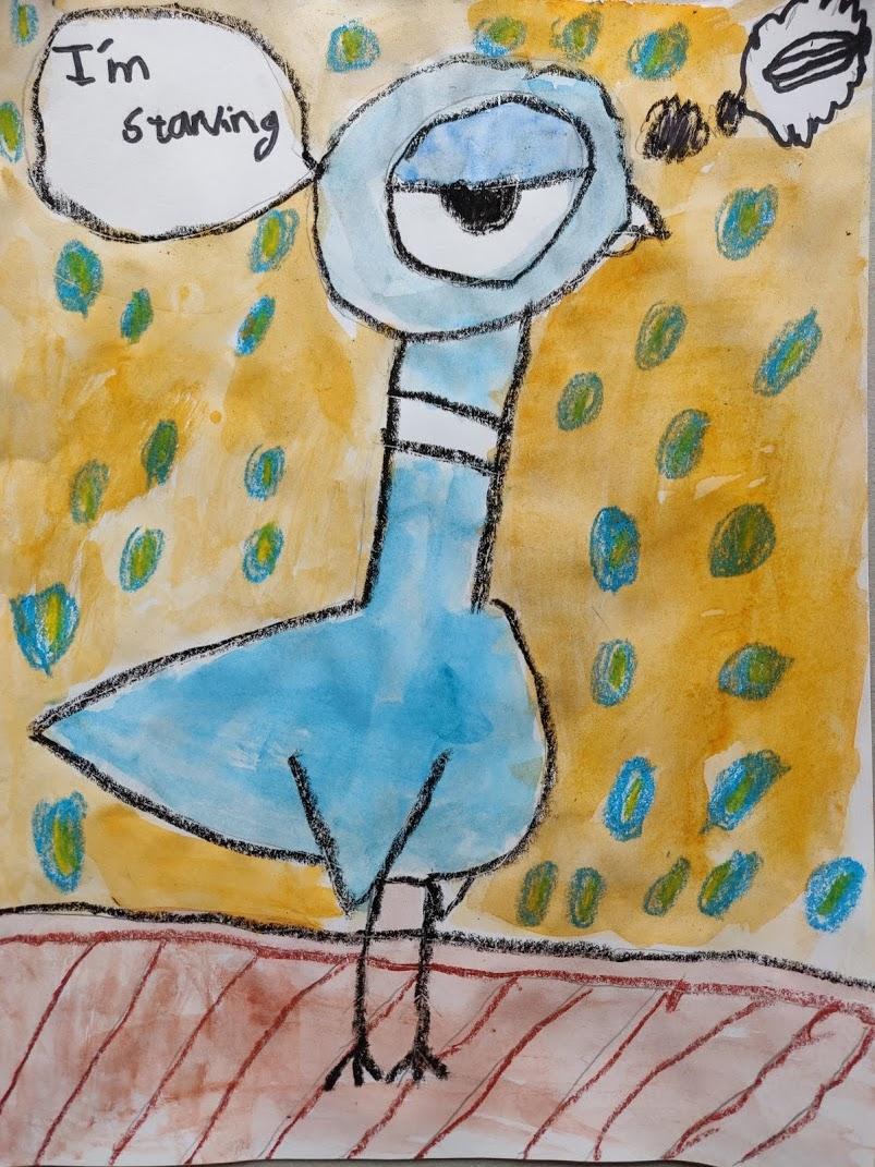 Hungry pigeon by my son Yusuf (10 years old) - image 1 - student project