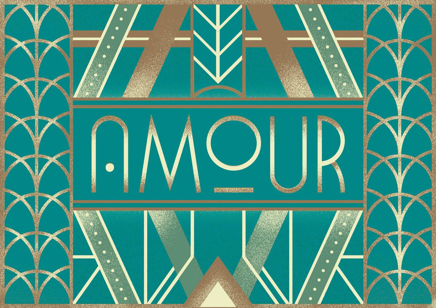 Amour - Art Deco lettering - image 8 - student project