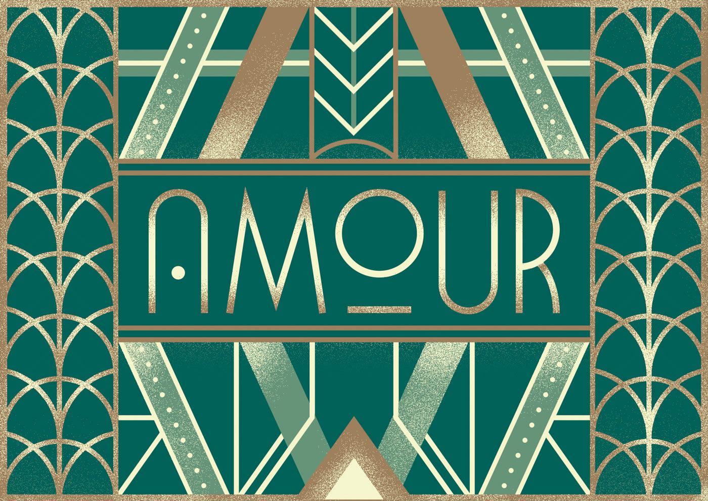 Amour - Art Deco lettering - image 7 - student project