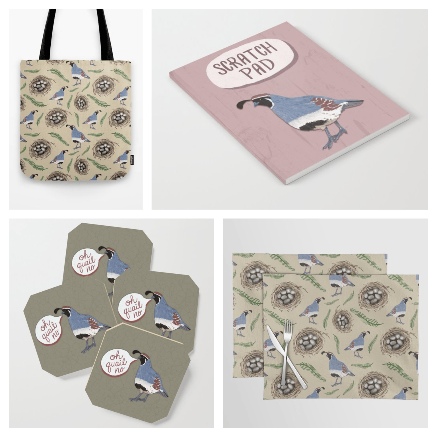 Gambel's quail art on Society6 products - image 1 - student project