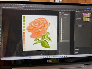 Practice Color Indexing - Watercolor Rose - image 4 - student project