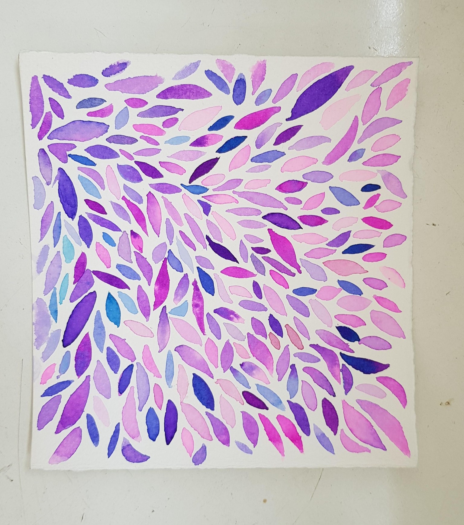 watercolor leaves - image 1 - student project