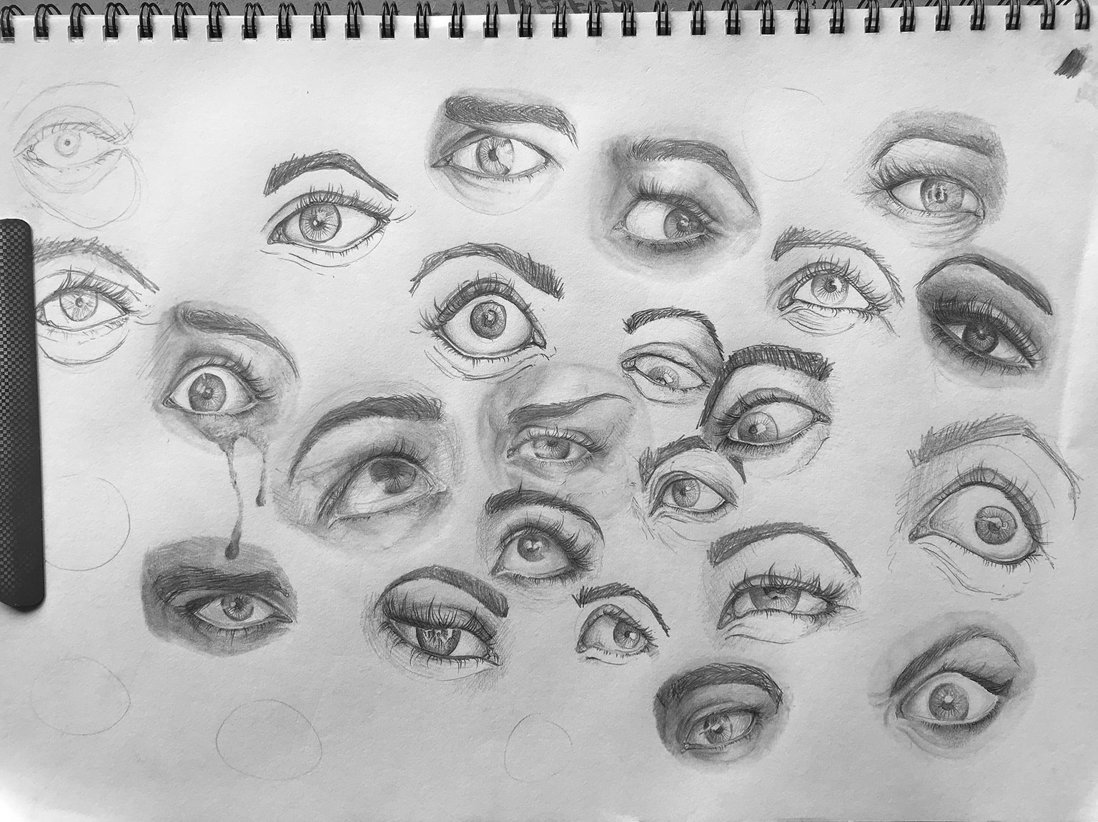 Expressive eye sketches - image 1 - student project