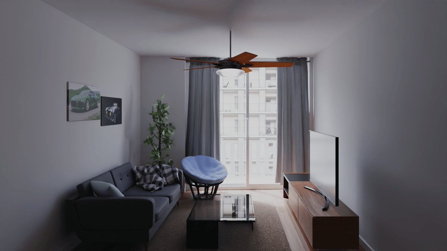 Living Room Interior Visualization - image 2 - student project