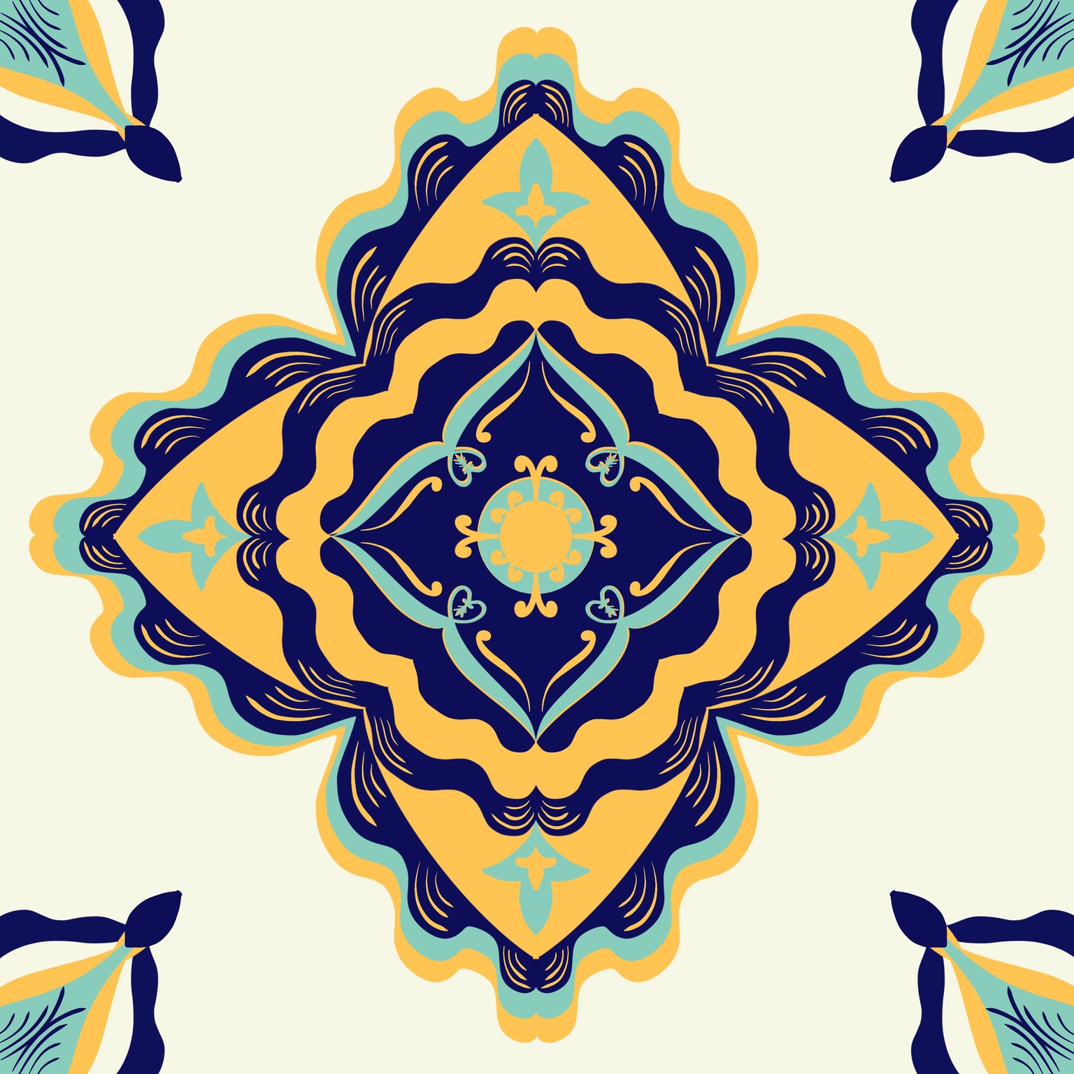 My Artwork. Blue pottery style:) - image 3 - student project