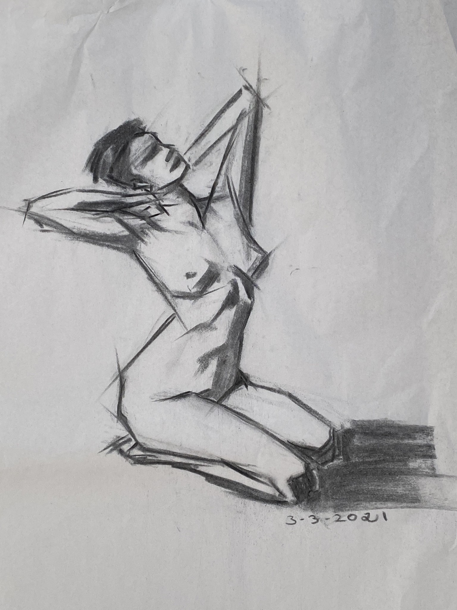 Lori's explorations in gesture drawing (heaven help us ;-) - image 1 - student project