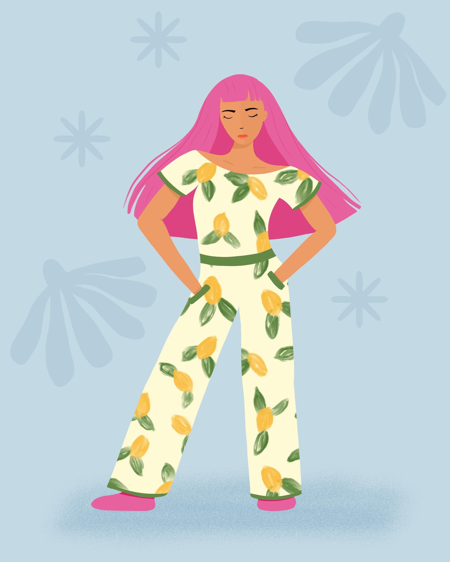 Woman in Pattern Outfit - image 1 - student project