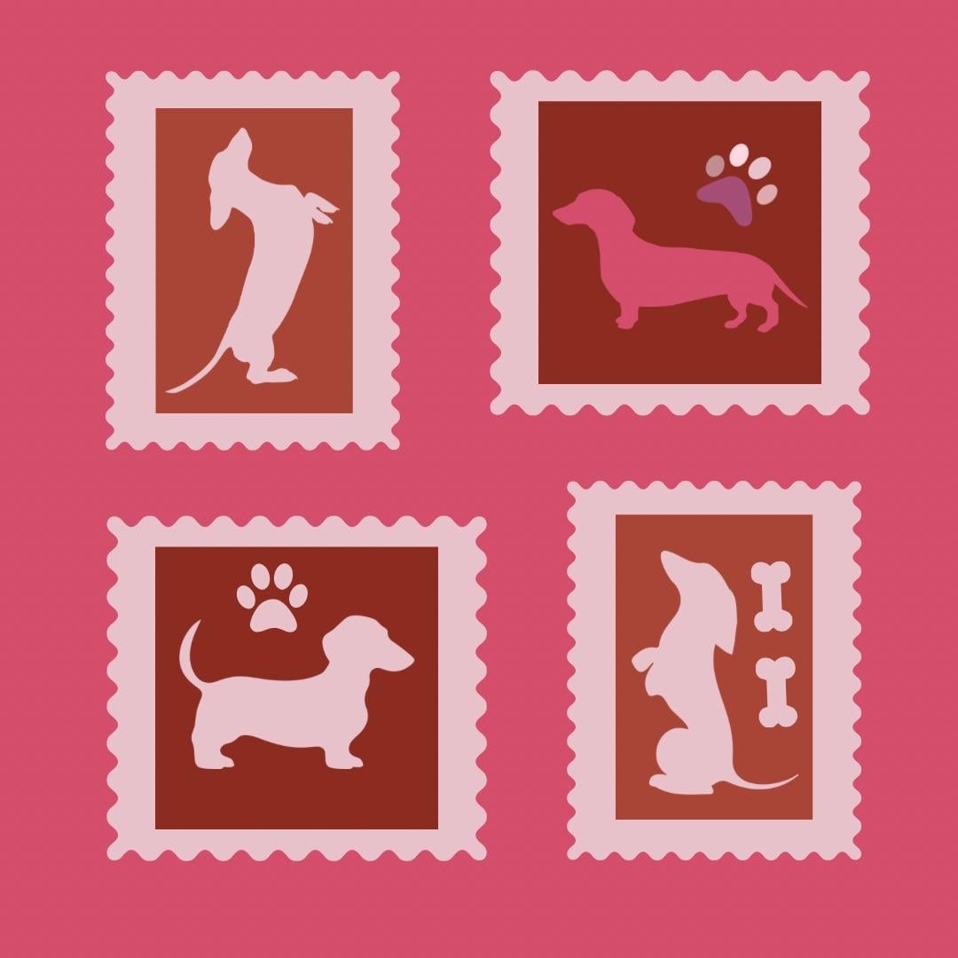 Stamp Collage Dog - image 1 - student project