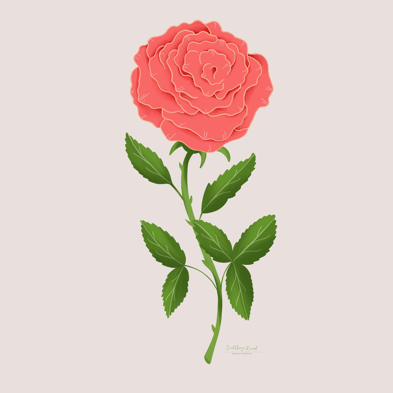 Drawing a Rose from References - image 1 - student project