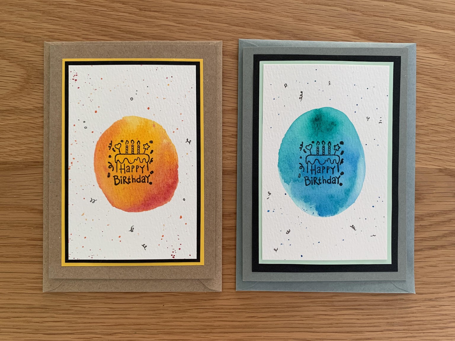 Watercolour cards - image 2 - student project