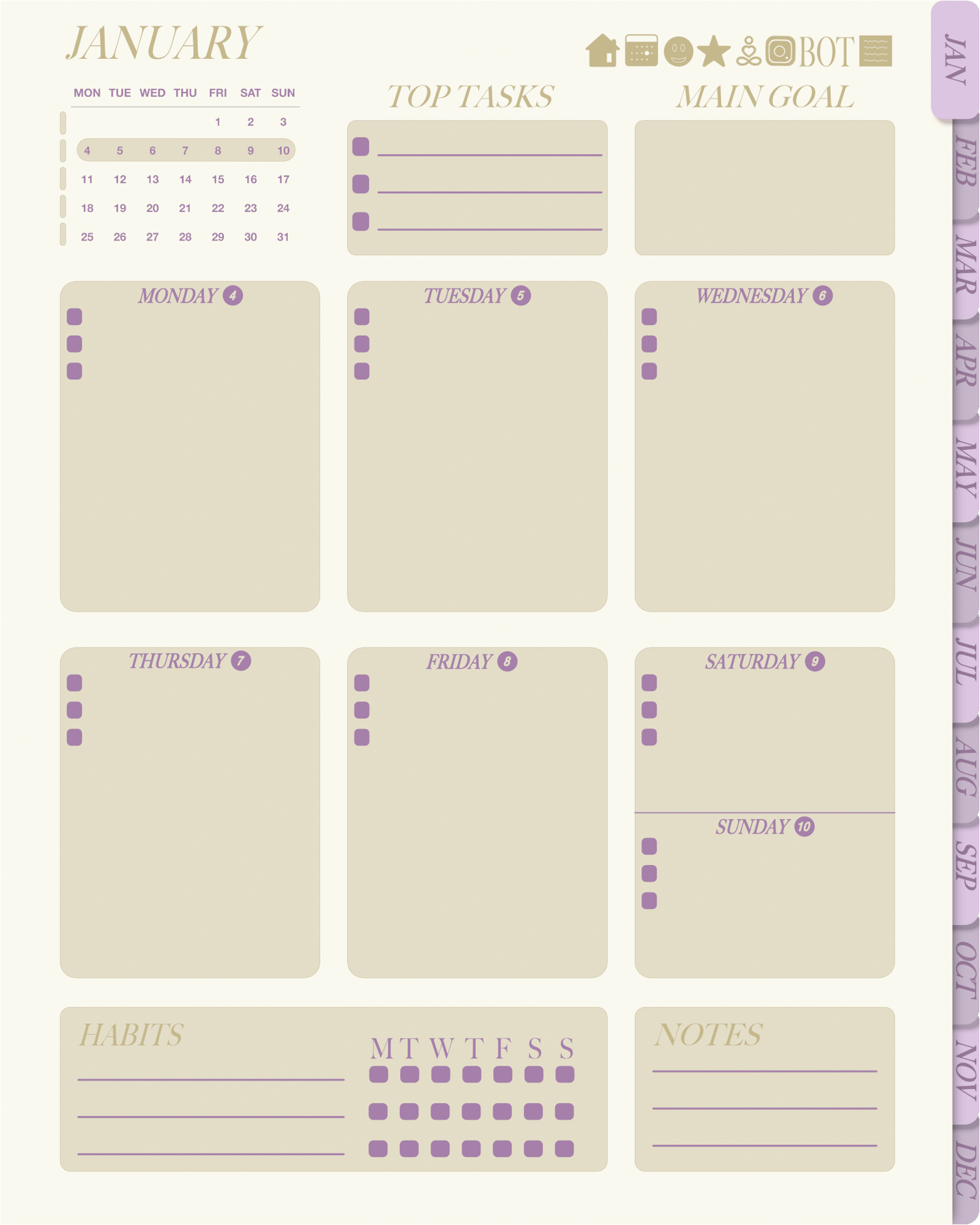 My first (not so minimal) Digital Planner - image 4 - student project