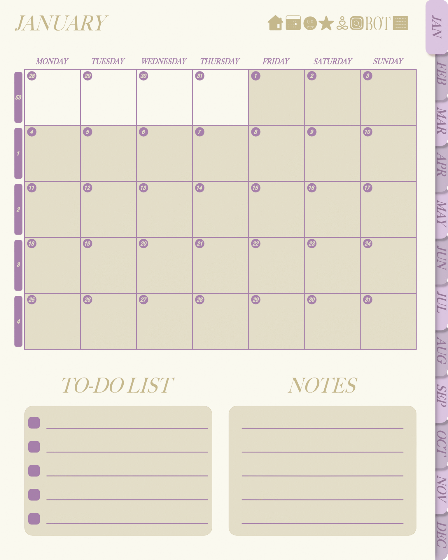My first (not so minimal) Digital Planner - image 2 - student project