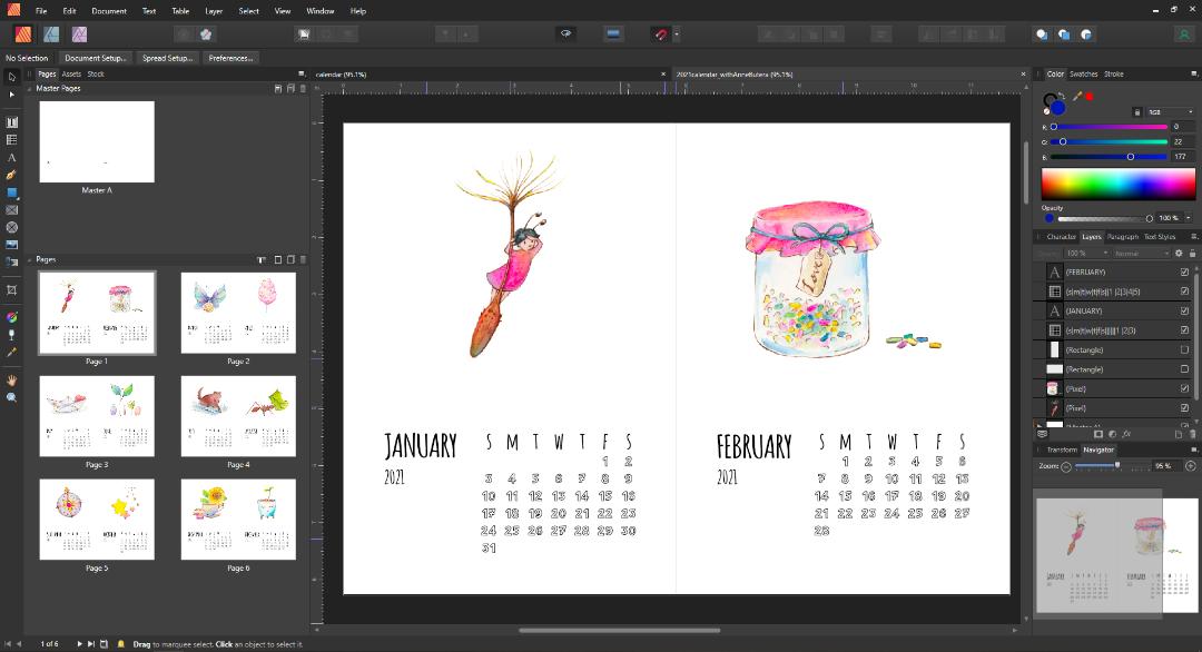 Whimsy calendar - image 1 - student project