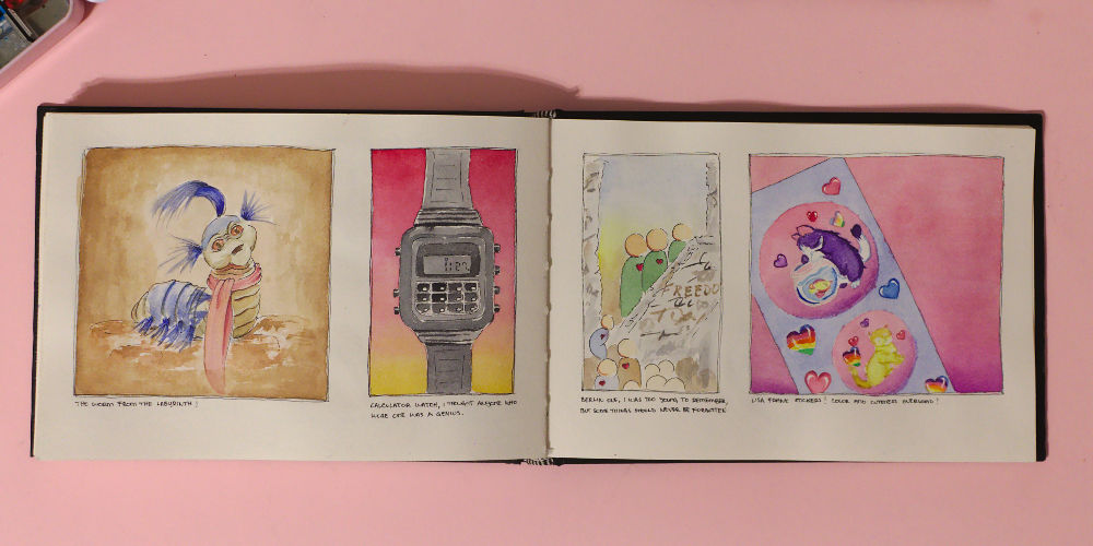 Sketchbook layout practice: 80's doodles - image 6 - student project