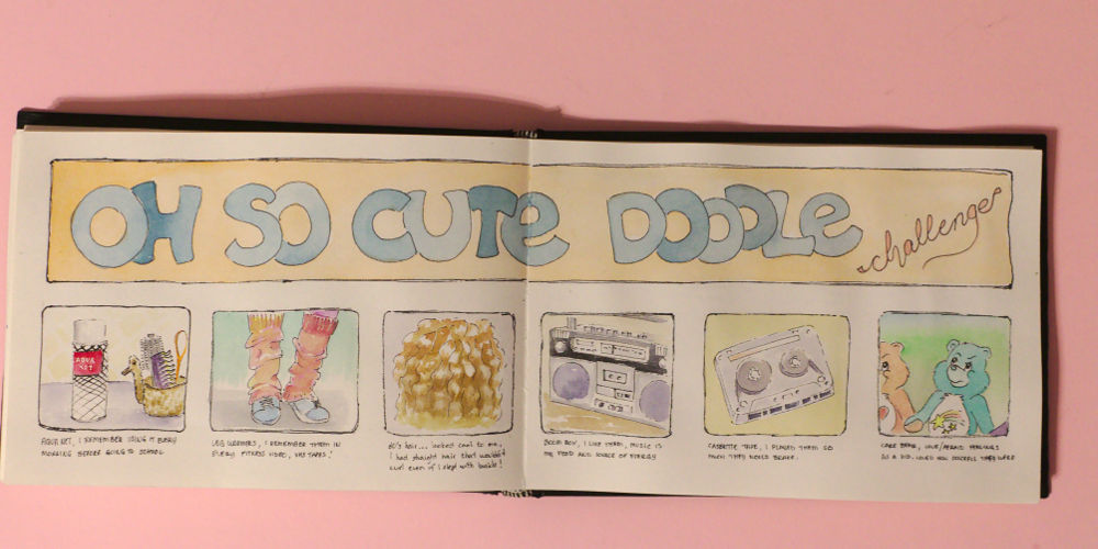 Sketchbook layout practice: 80's doodles - image 2 - student project