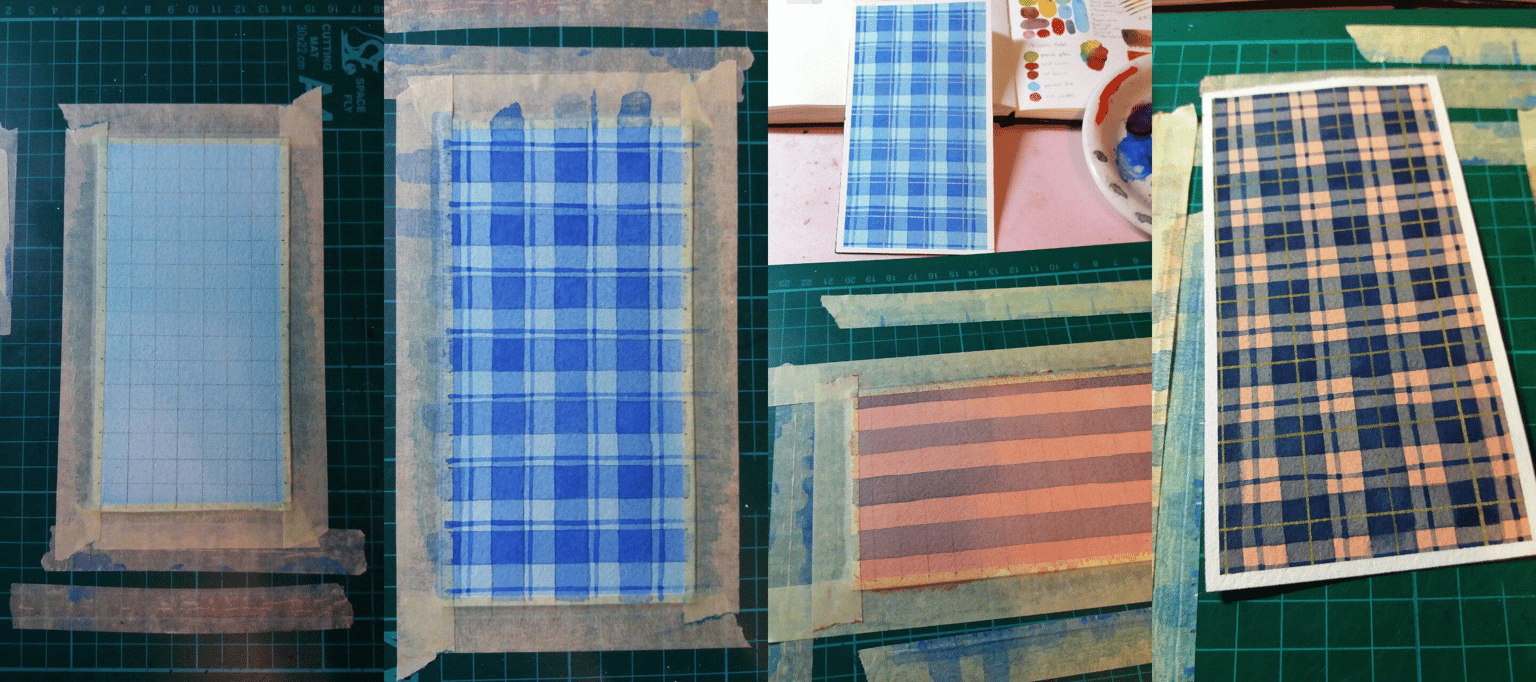 Watercolor plaids - image 2 - student project
