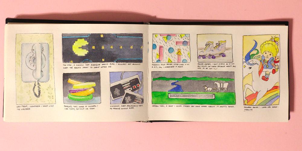 Sketchbook layout practice: 80's doodles - image 3 - student project