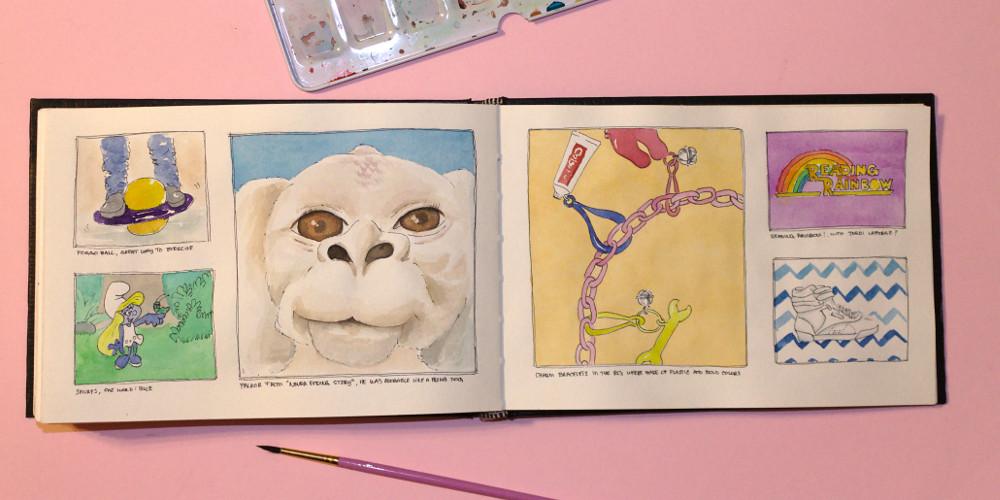 Sketchbook layout practice: 80's doodles - image 5 - student project