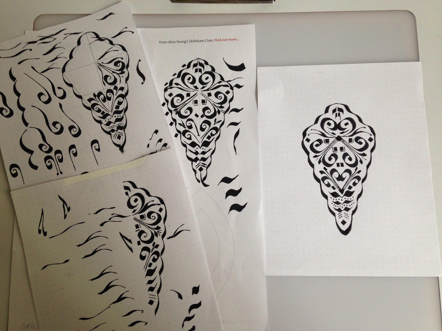 Calligraphic Motif for Pattern - image 1 - student project