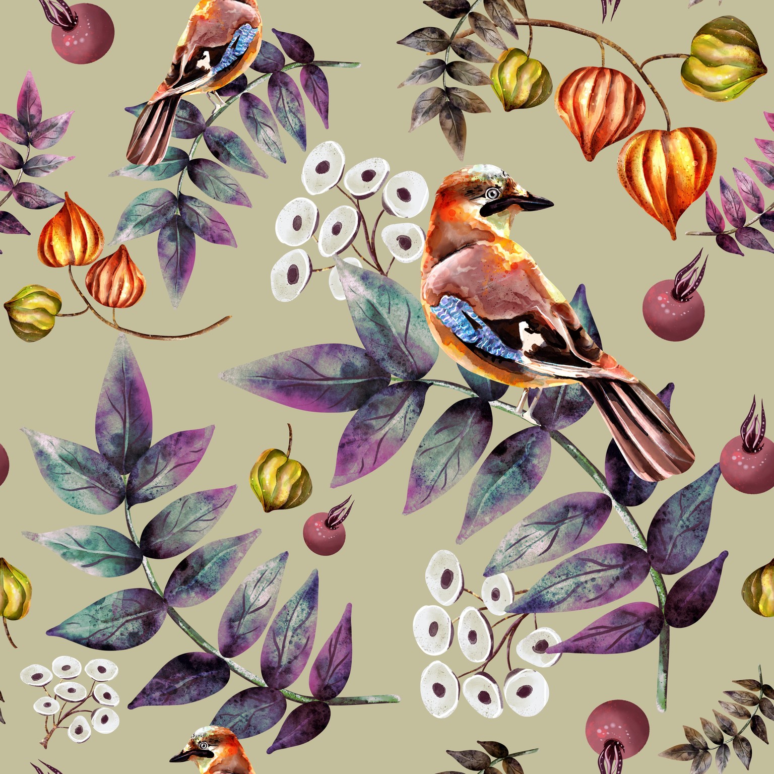 Jay bird in the autumn wood - image 3 - student project