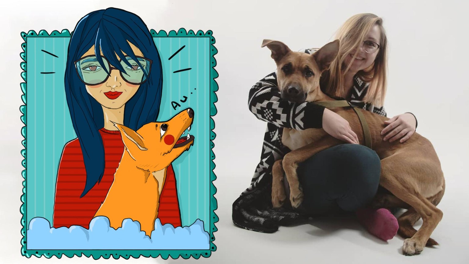 Portret of me and my dogo - image 1 - student project