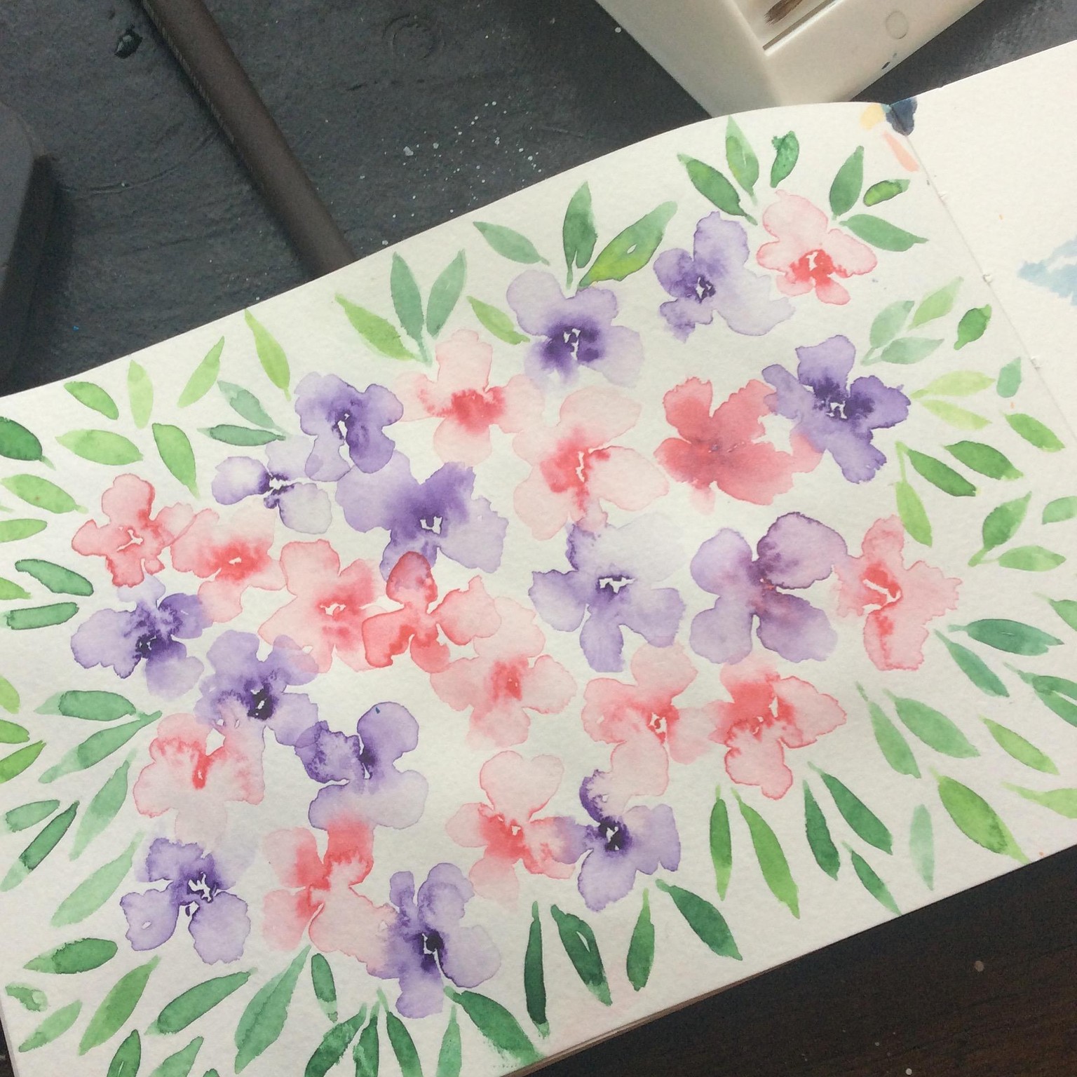 Touch technique flowers - image 1 - student project