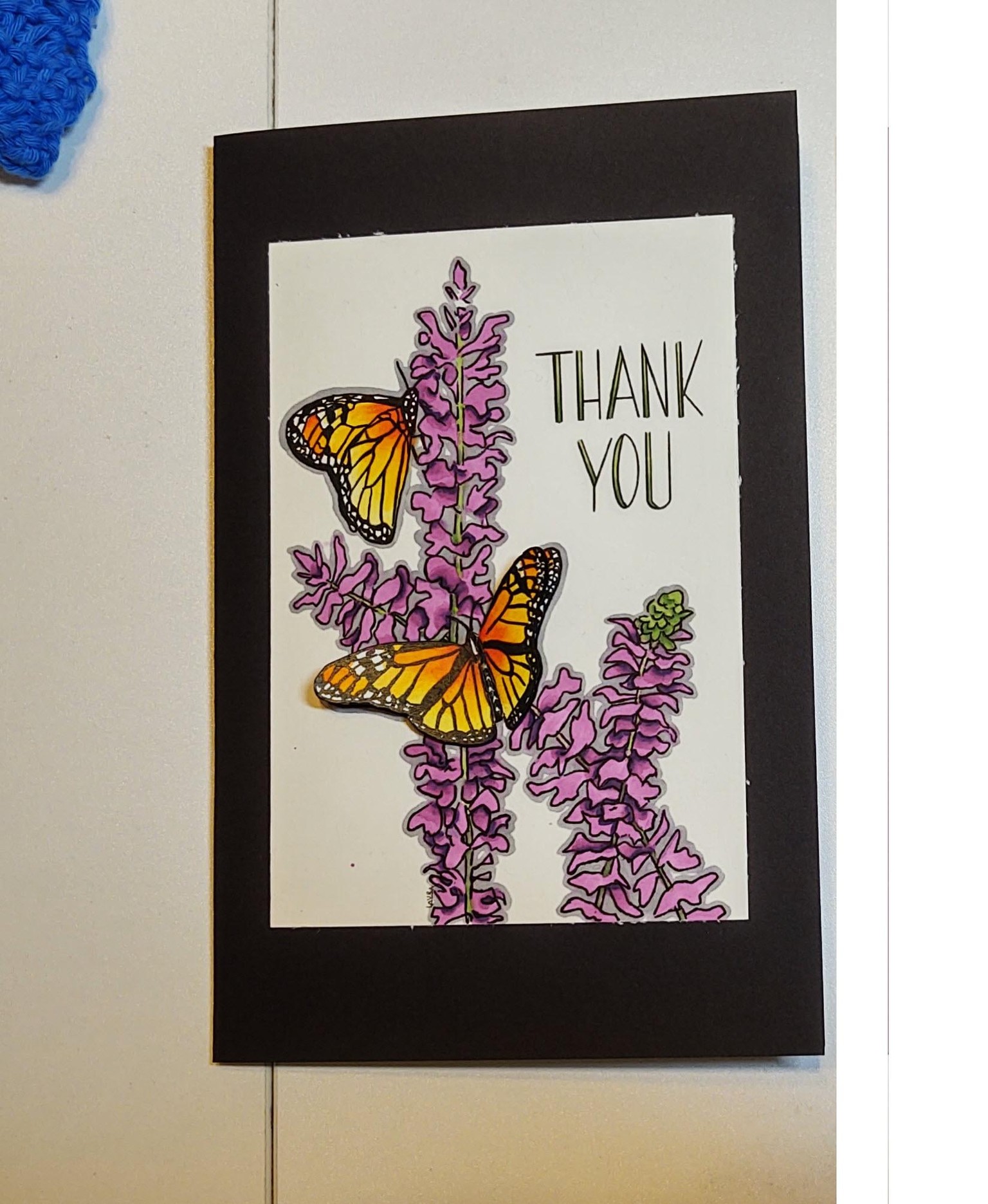 Copic Marker Thank You Card - image 1 - student project