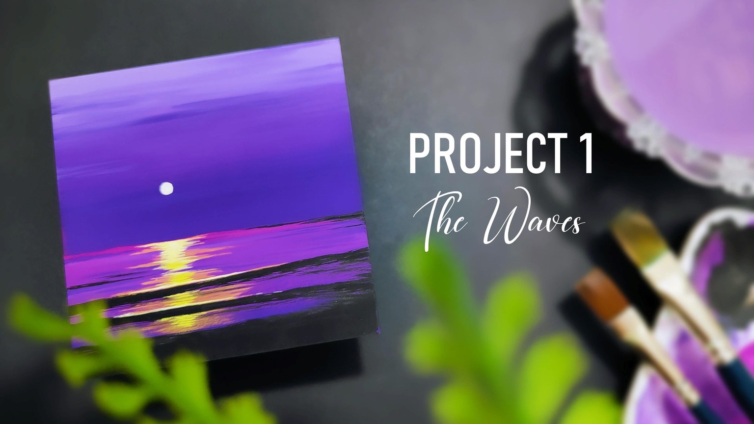 Elegant Beach Sunset With Gouache - image 1 - student project