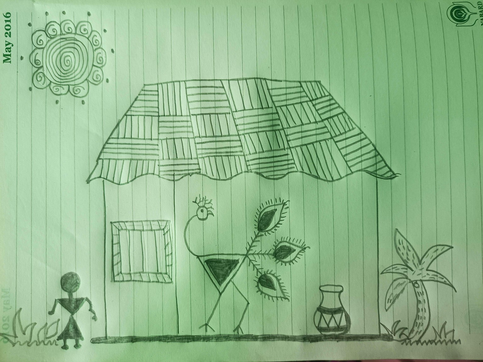 indian folks art warli painting - image 1 - student project