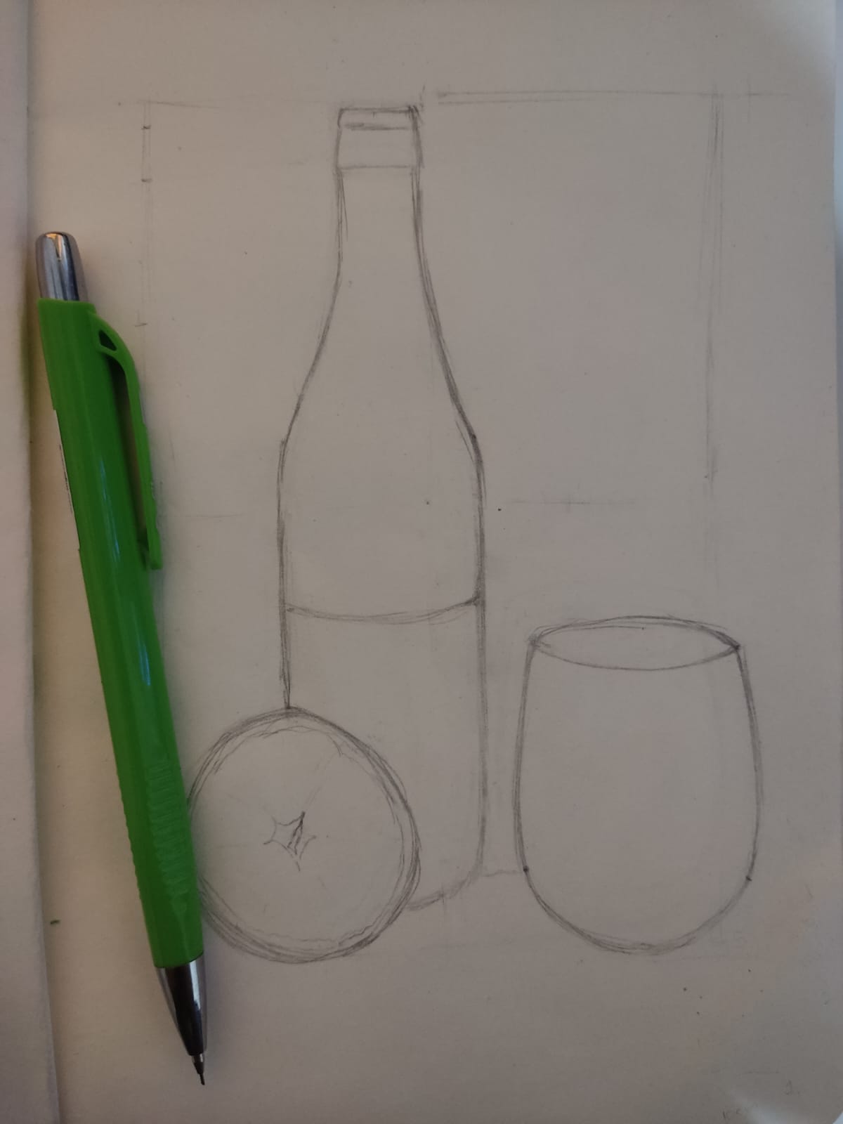 an orange, a bottle and a cup - image 1 - student project