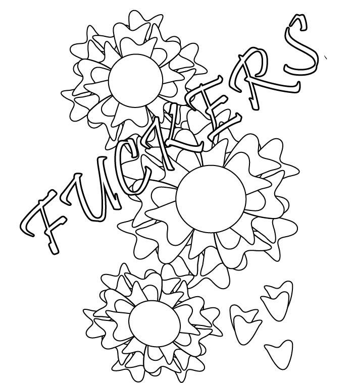 Swear Words Coloring Page F@%kers - image 1 - student project