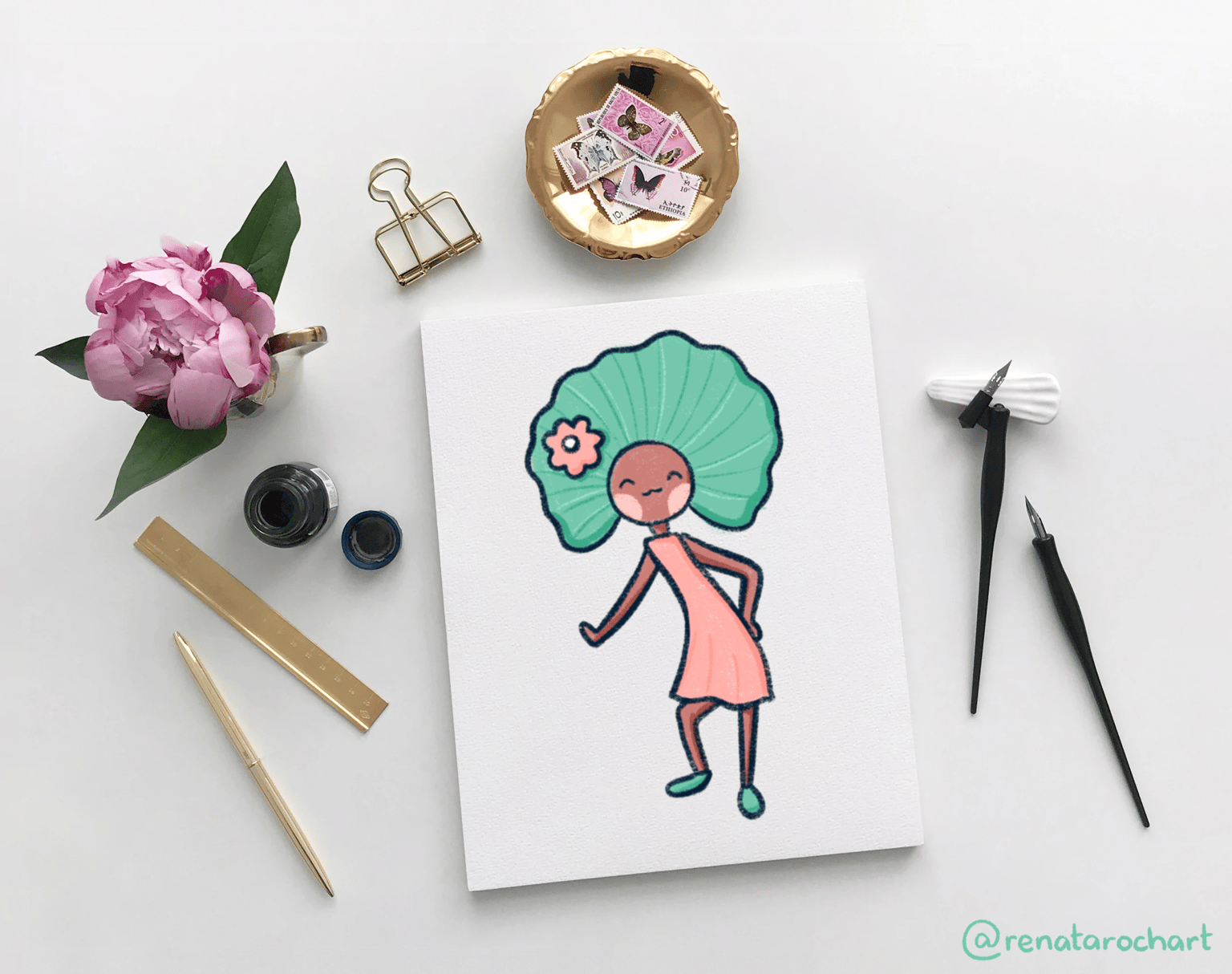 Botanical Character illustration - image 4 - student project
