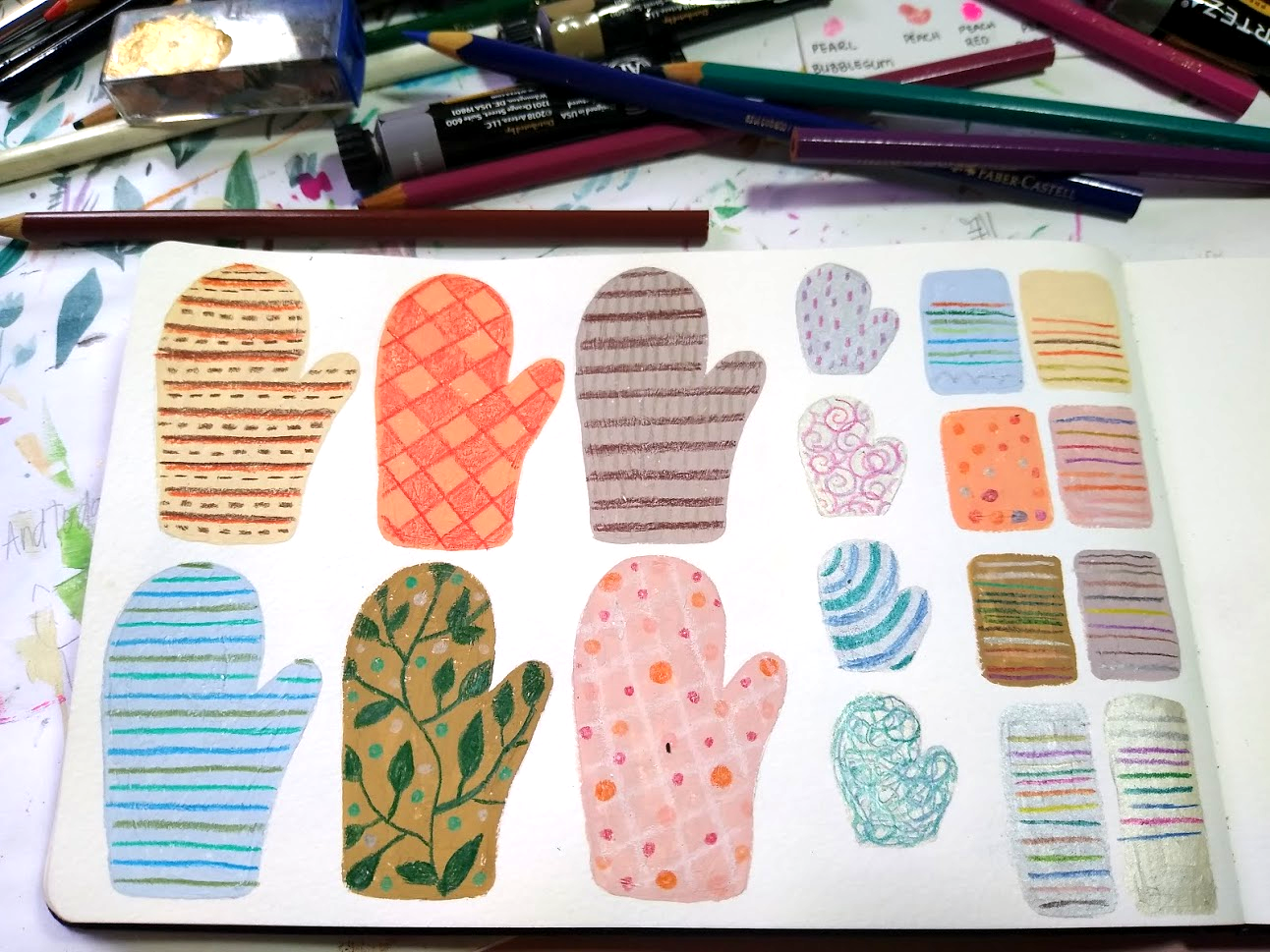 Mix Media Mittens - image 3 - student project