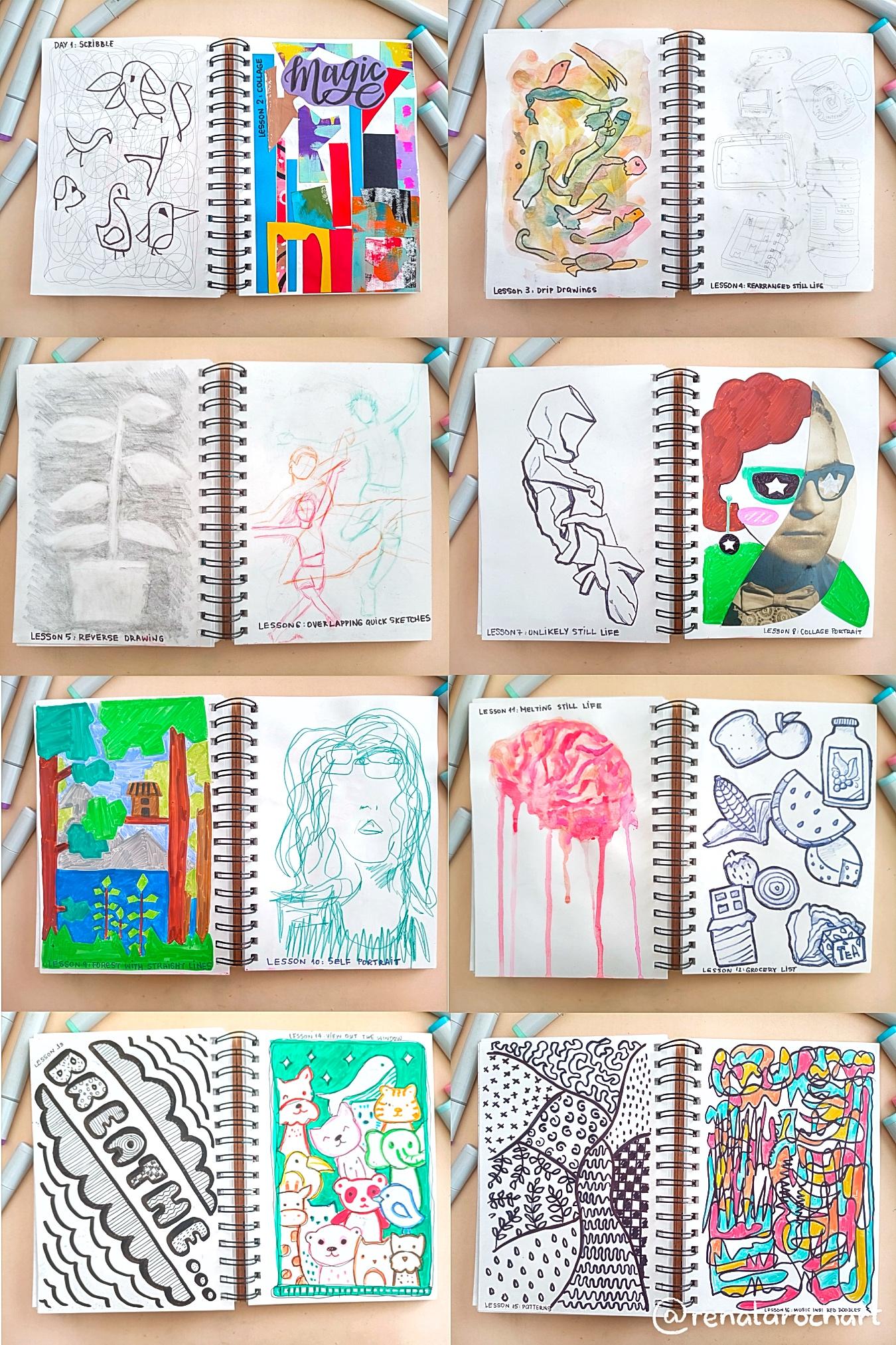 30 Sketchbook Exercises - image 1 - student project