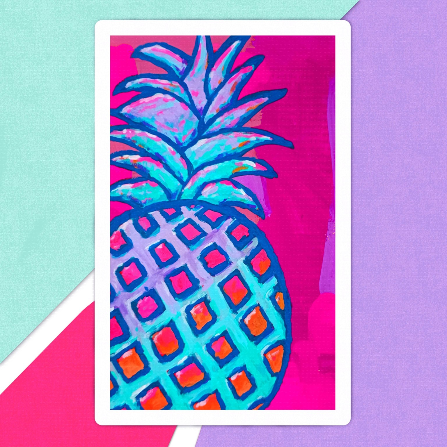 Pineapple with Acrylic Paint - image 1 - student project