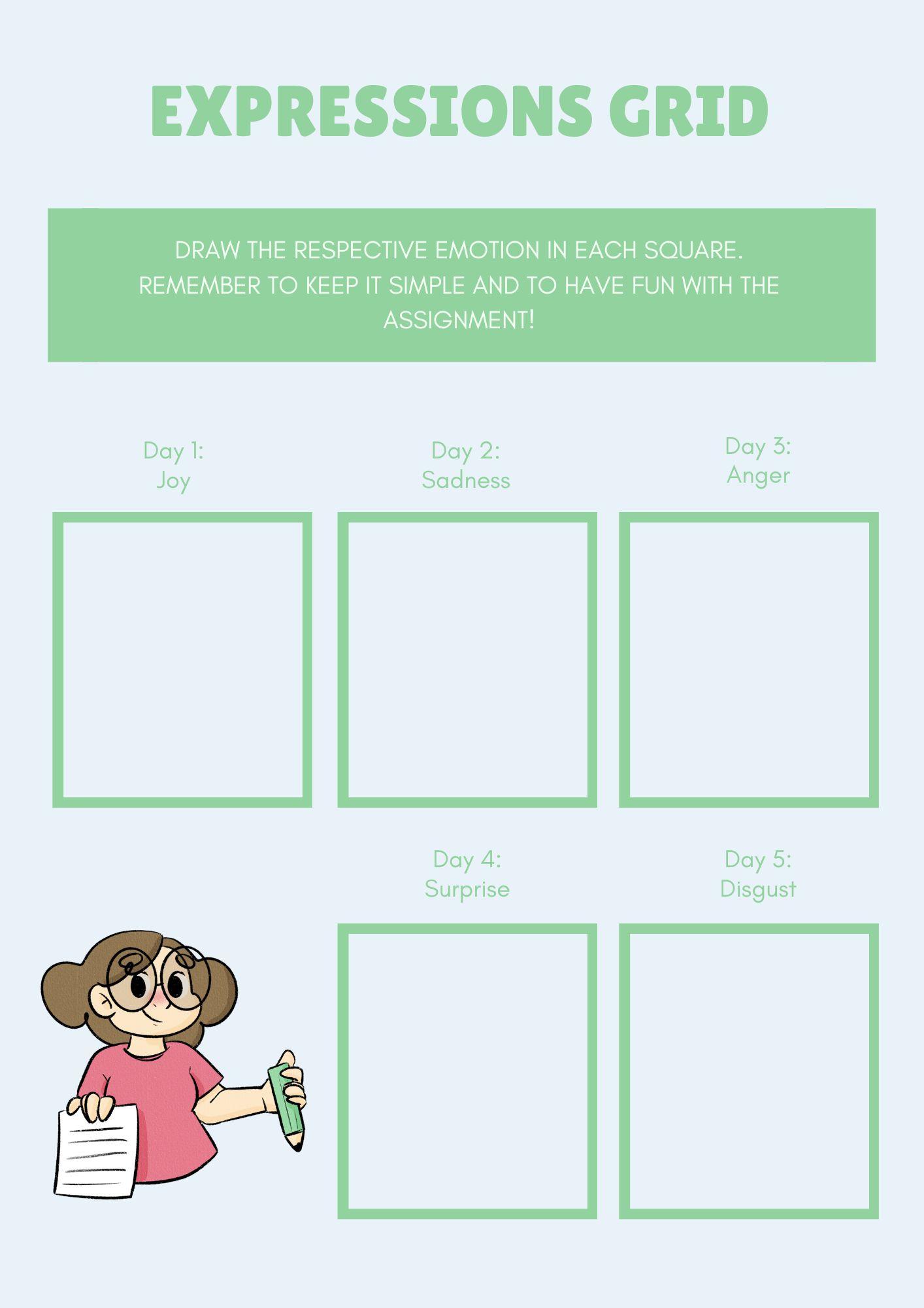 5 Days of Drawing Expressions! - image 2 - student project