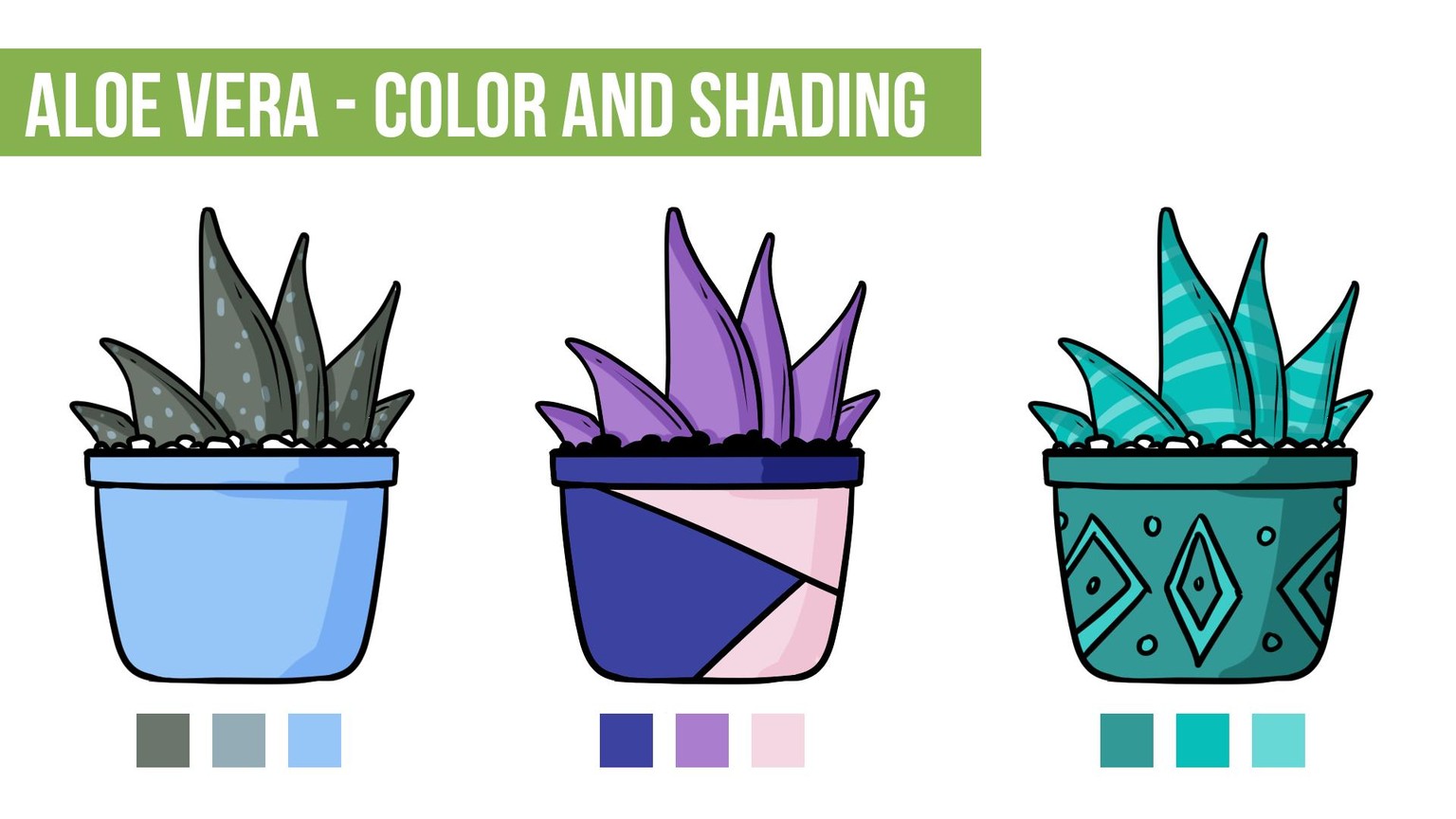 My Aloe Veras In Different Colors! - image 4 - student project