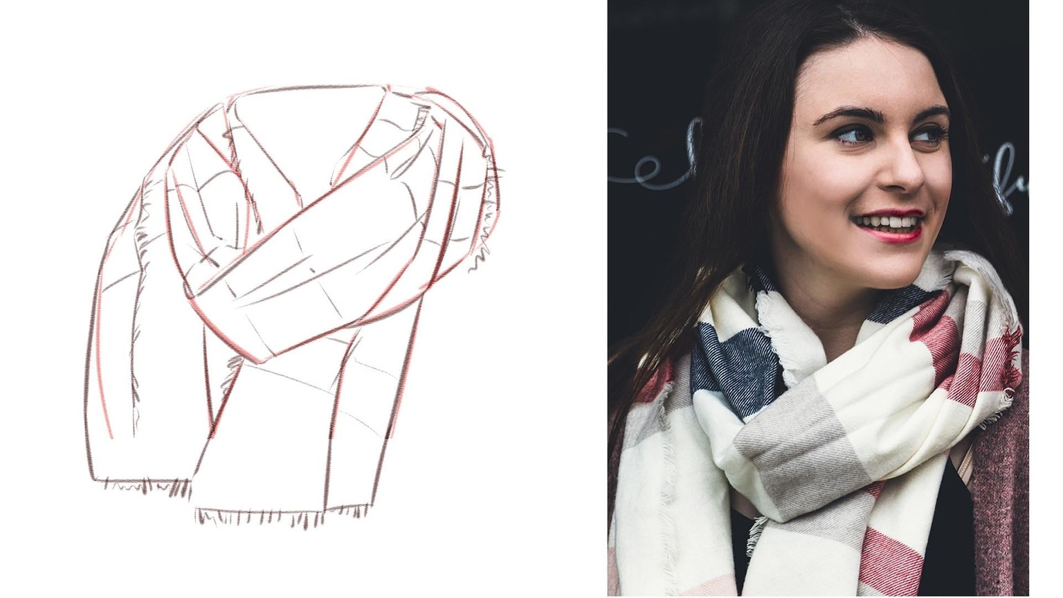 Winter Scarf Drawing - image 2 - student project