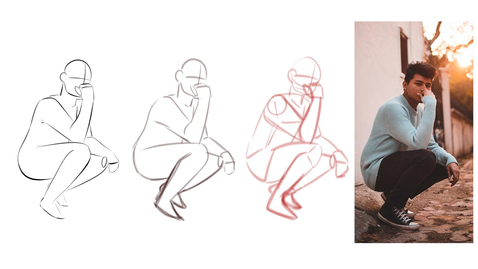 Sitting Pose! Figure Drawing - image 1 - student project