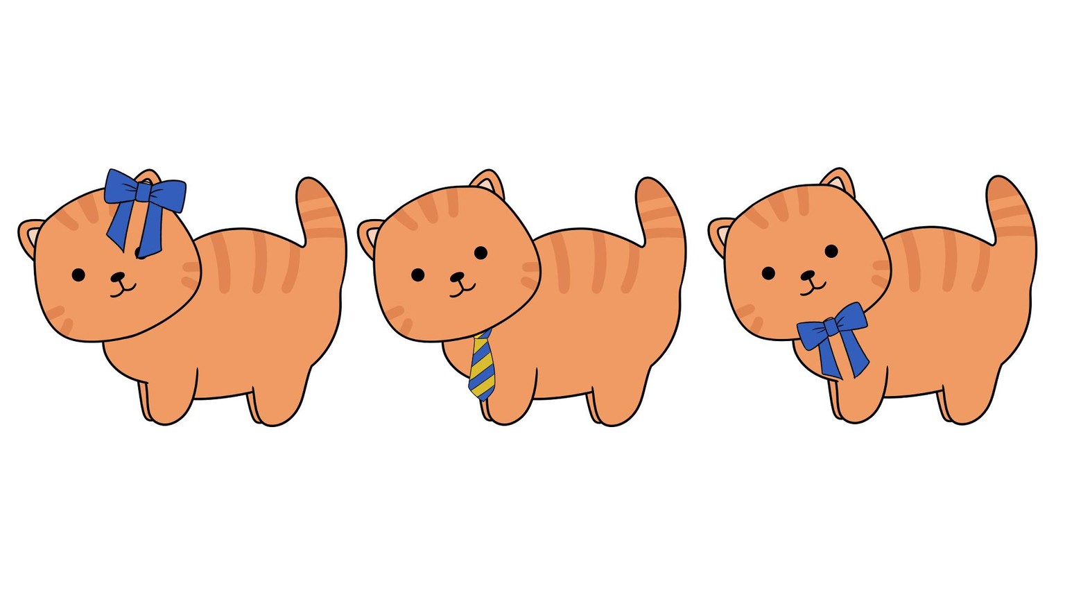 Ties, Bows, Hats, on Chibi Cats! - image 1 - student project