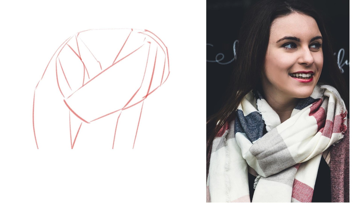 Winter Scarf Drawing - image 1 - student project