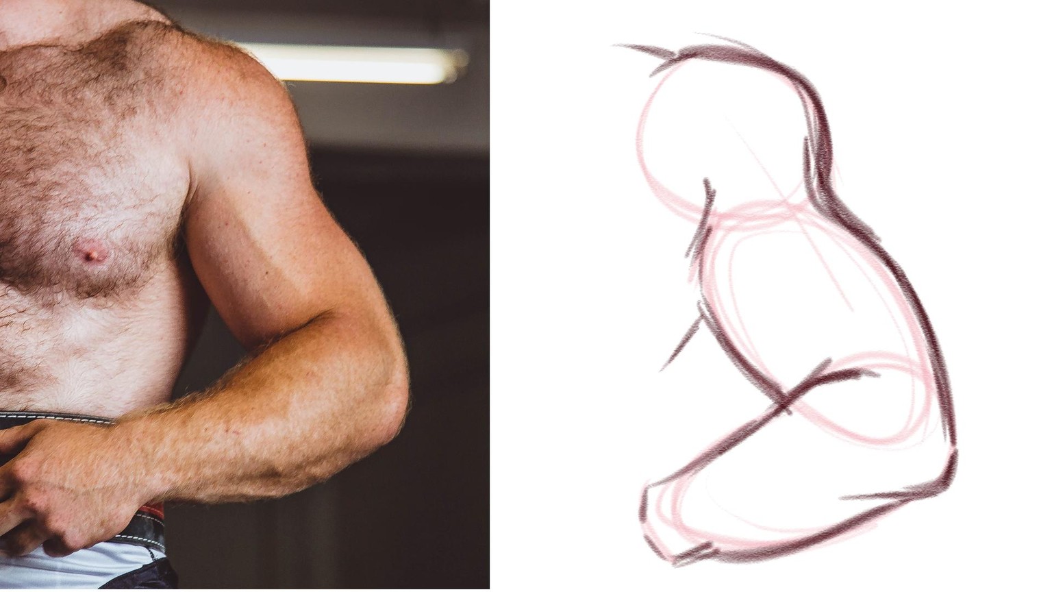 Bodybuilder Arm Drawing! - image 2 - student project