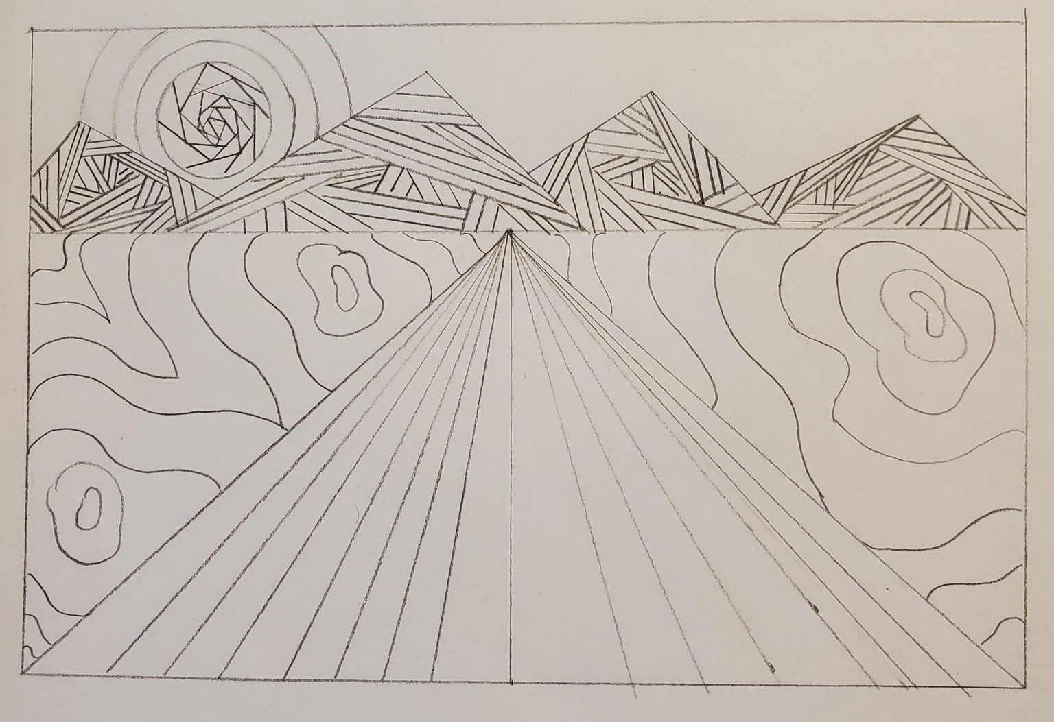 Intricate line landscape - image 1 - student project