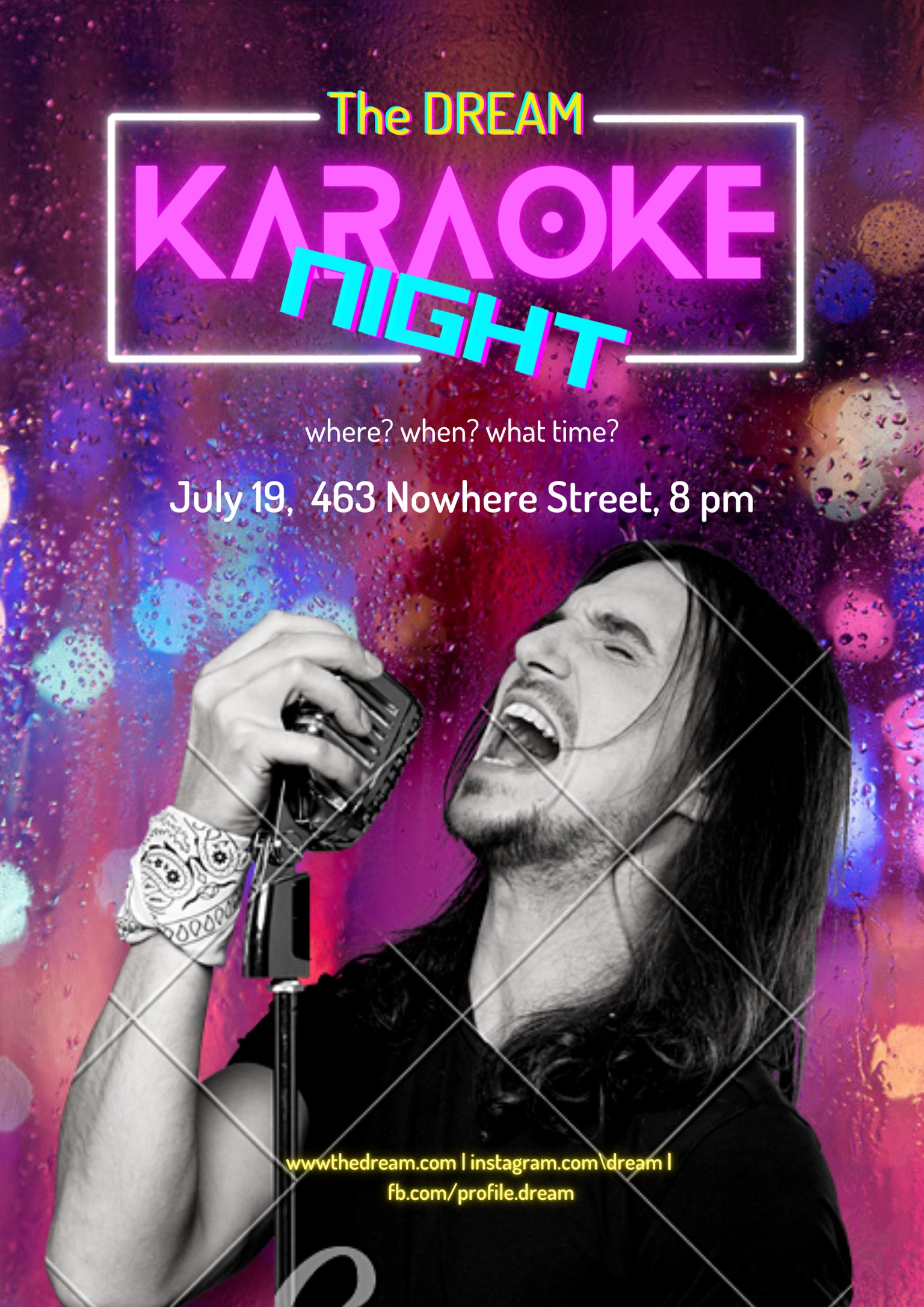 Karaoke Night poster project - image 1 - student project