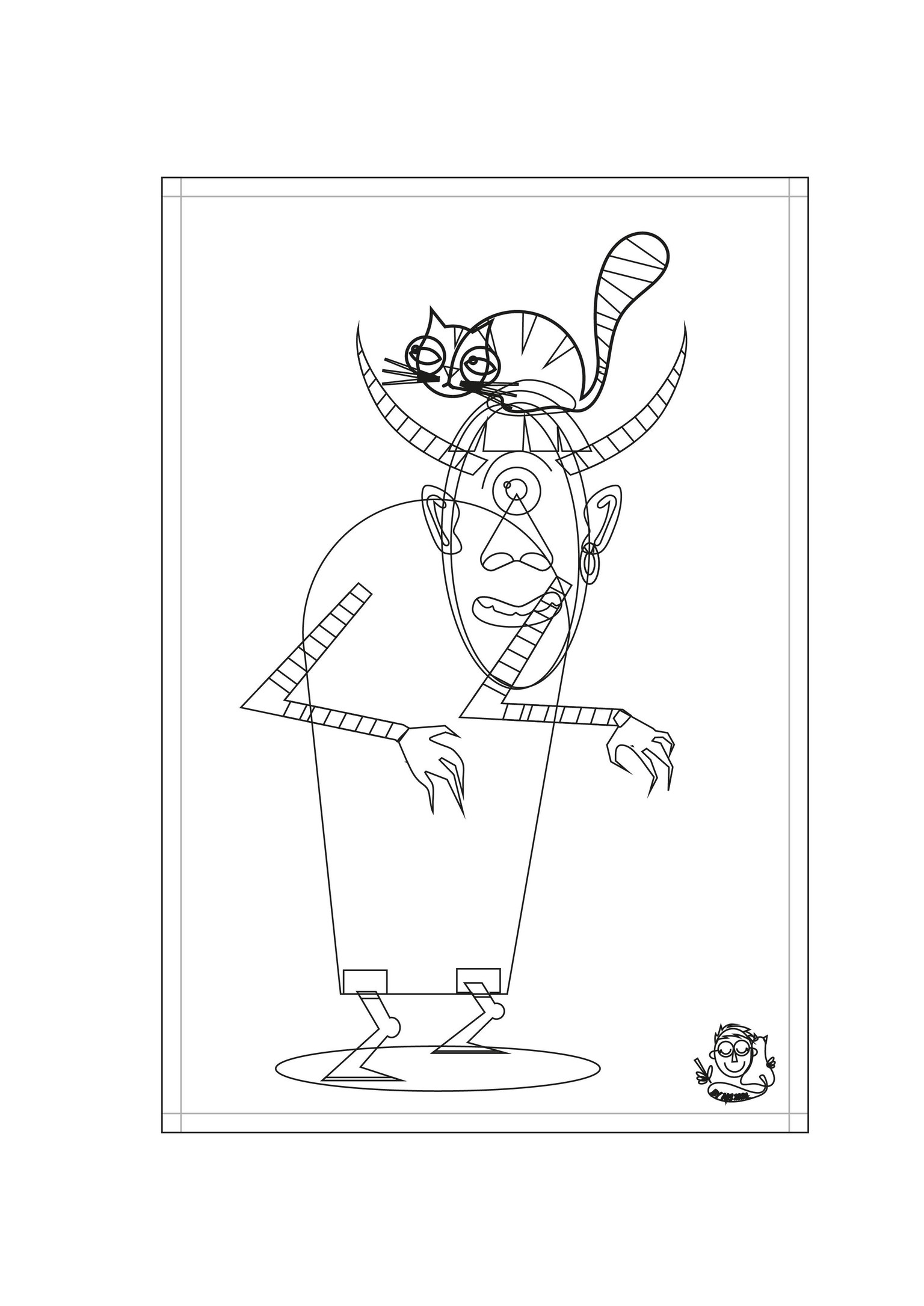 Vector monster with cat - image 2 - student project