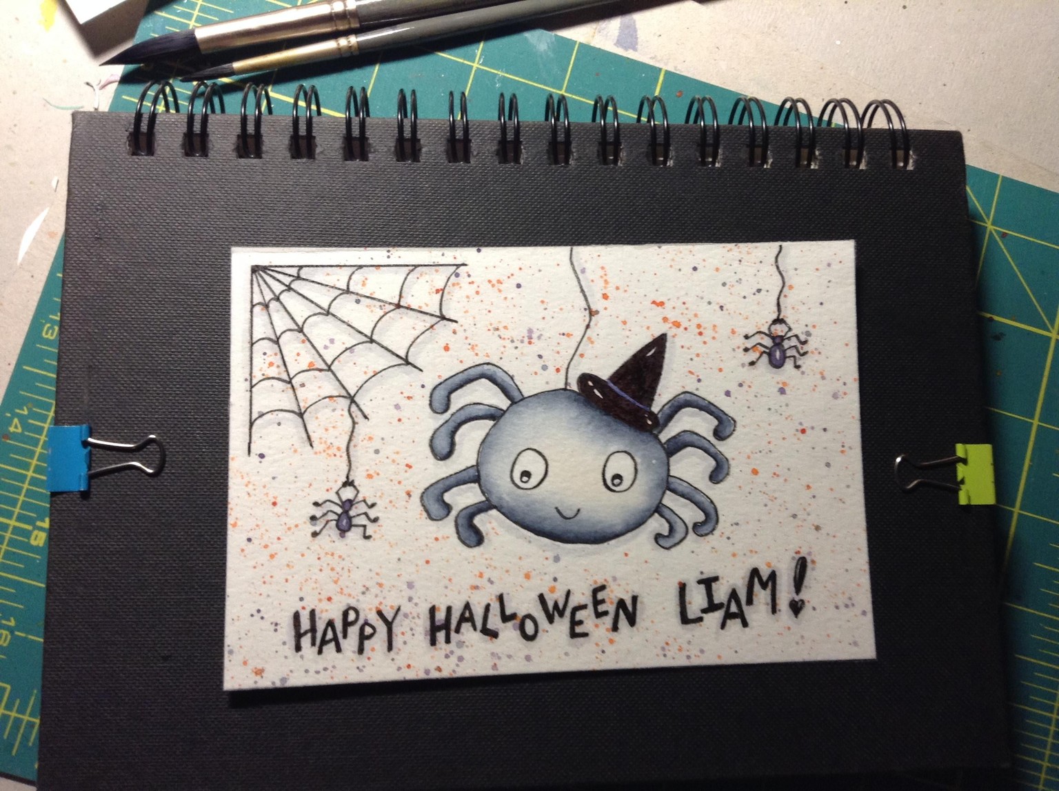 Fun Spider Halloween Postcard - image 1 - student project